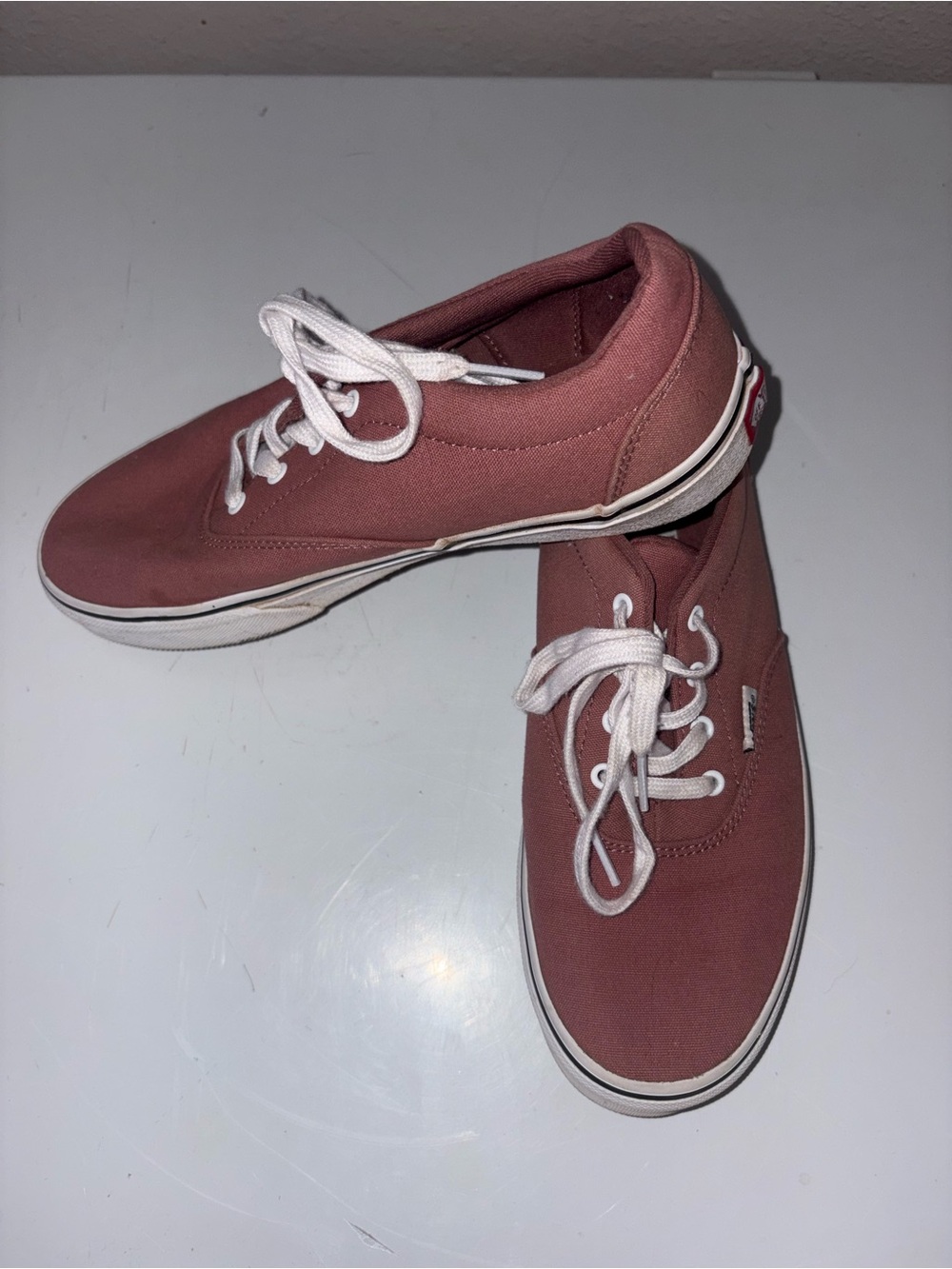 Vans Low-Top Canvas Sneakers - Rose Mauve with White